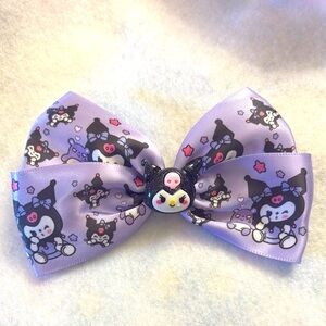 Kuromi/kuku Cute Purple Character Hair Bow/clip